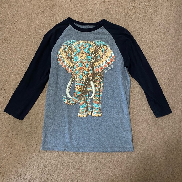 NWOT Men’s Riot Society Graphic Elephant Baseball T-Shirt - Picture 4 of 4